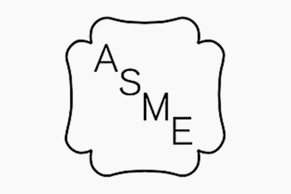 ASME logo in decorative frame outline.